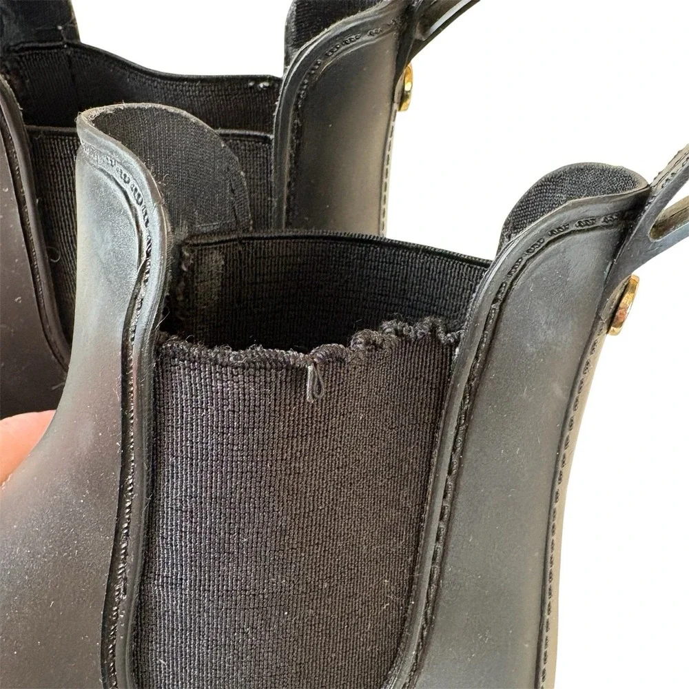 Sam Edelman Tinsley Rain Boots Matte Black Womens Size 5 Neutral Minimalist